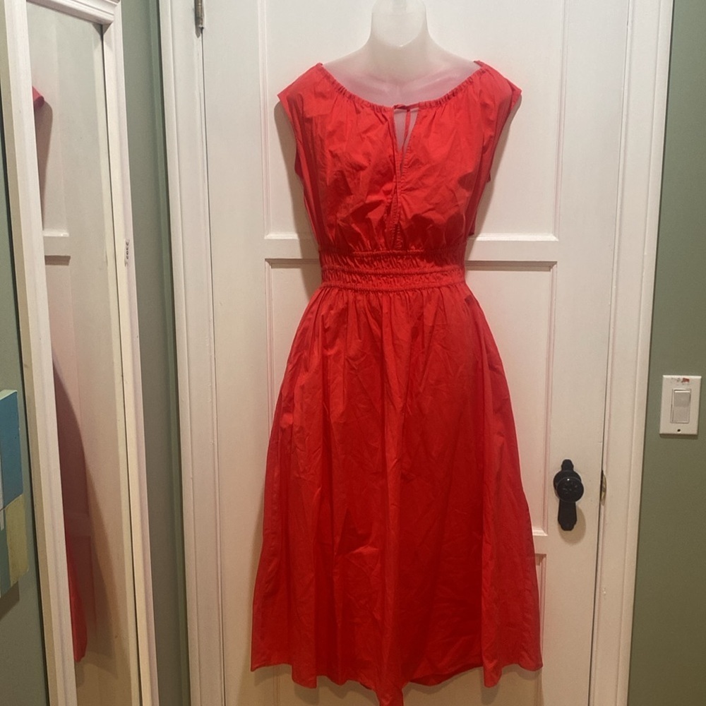 NWT Faherty Amalfi Dress Hibiscus Sz x small - Picture 4 of 11